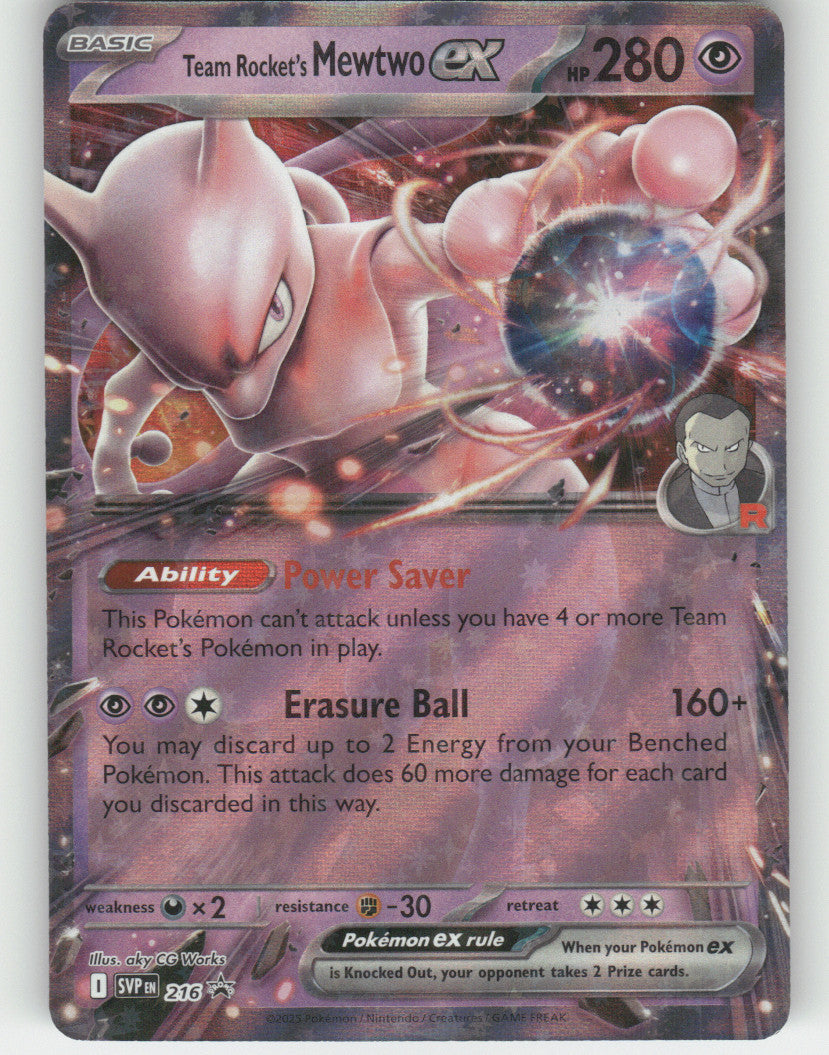 Team Rocket's Mewtwo ex Holo Promo SV: Scarlet & Violet Promo Cards 205 NM
