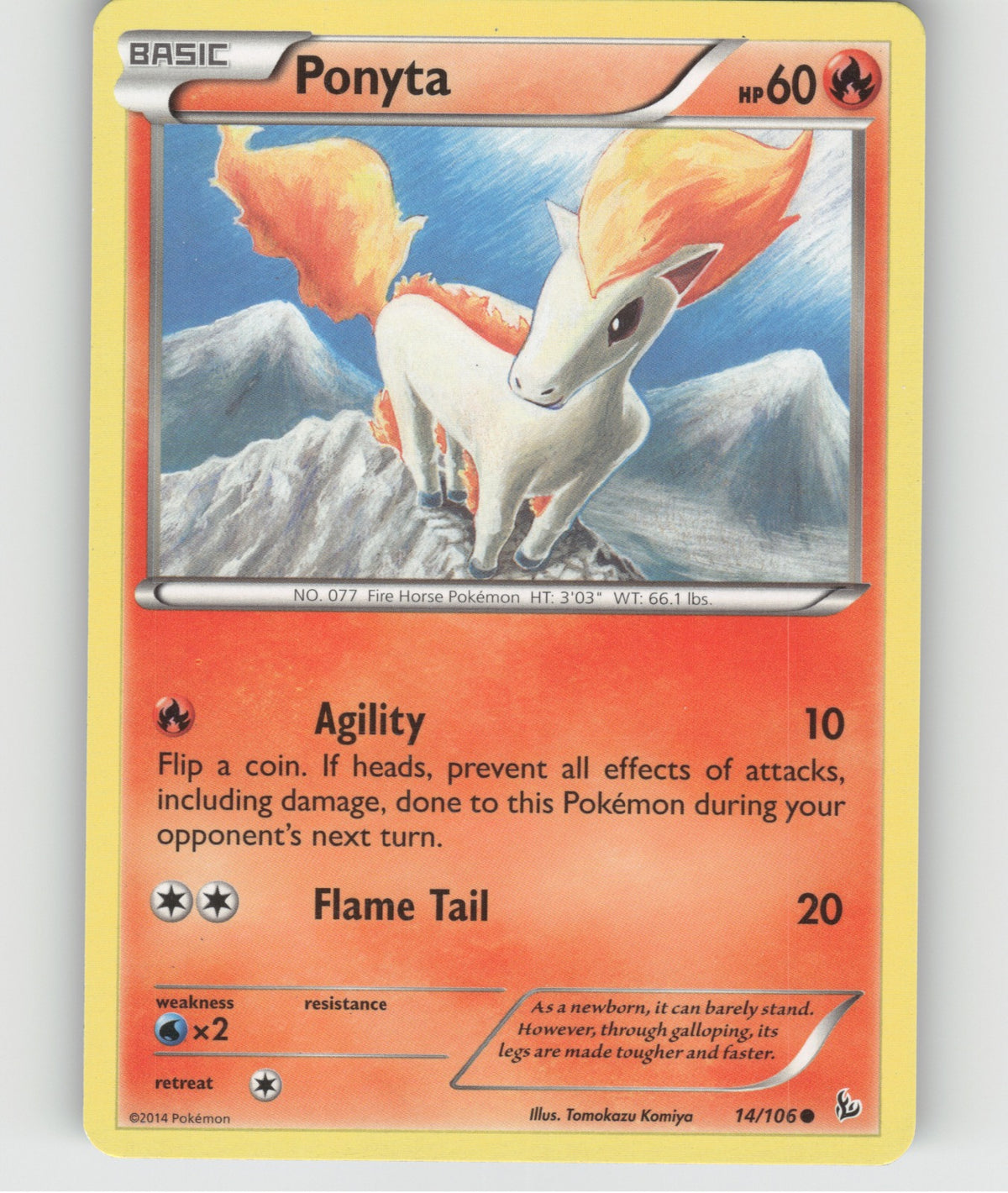 Ponyta Common XY - Flashfire 14/106 NM