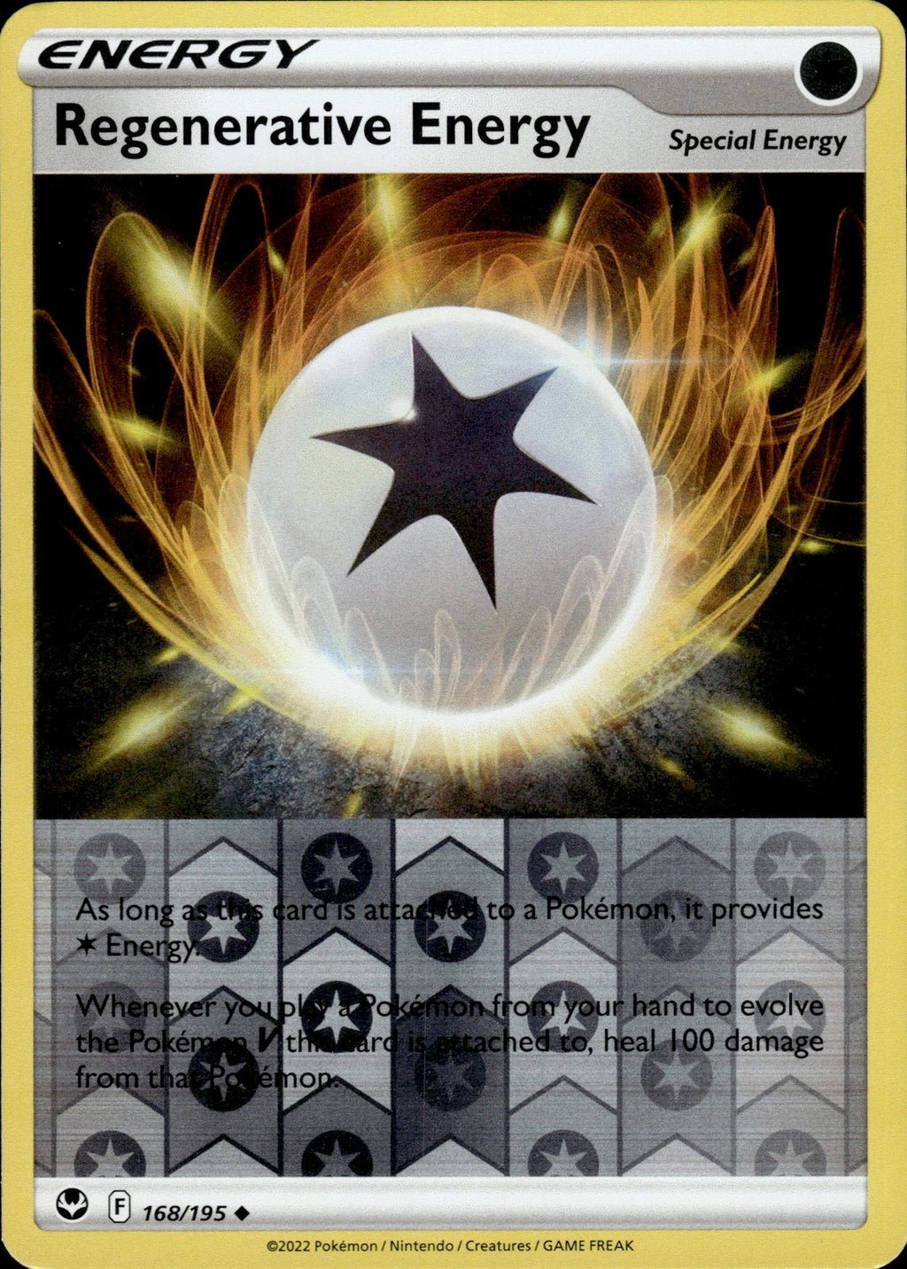 Regenerative Energy Reverse Holo Uncommon SWSH12: Silver Tempest 168/195 NM