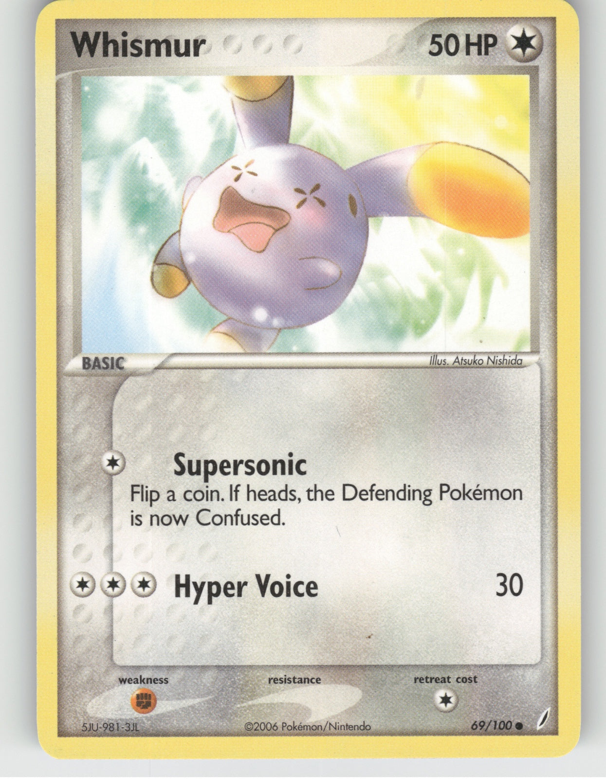Whismur Common EX Crystal Guardians 69/100 NM