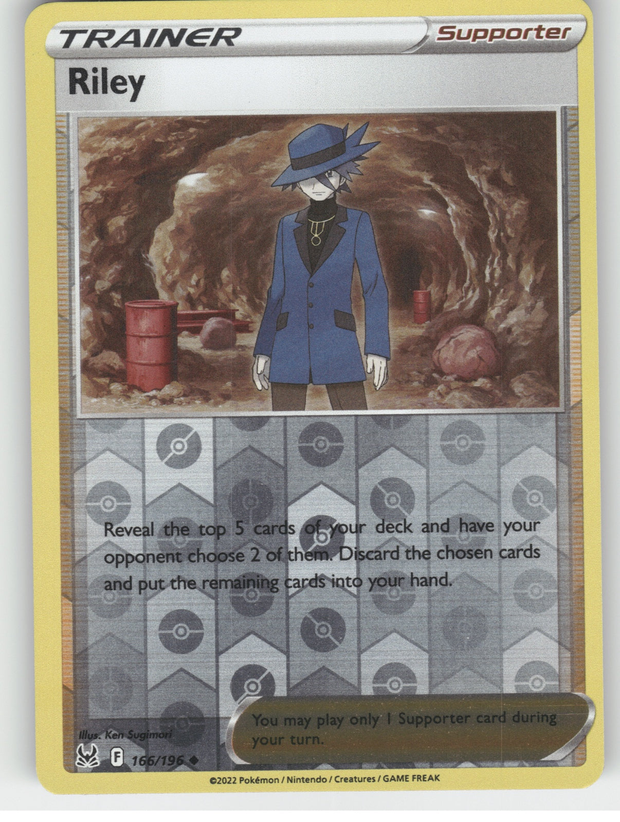 Riley Reverse Holo Uncommon SWSH11: Lost Origin 166/196 NM