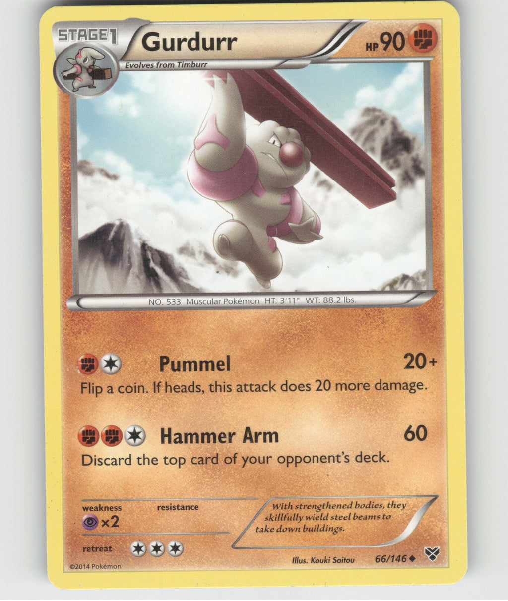 Gurdurr Uncommon XY Base Set 66/146 LP