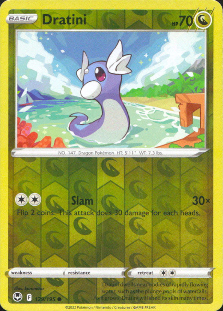 Dratini Reverse Holo Common SWSH12: Silver Tempest 129/195 NM