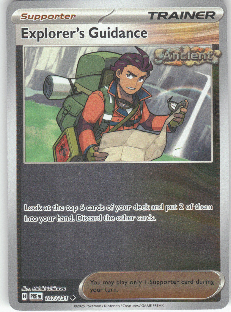 Explorer's Guidance Reverse Holo Uncommon SV: Prismatic Evolutions 107/131 NM