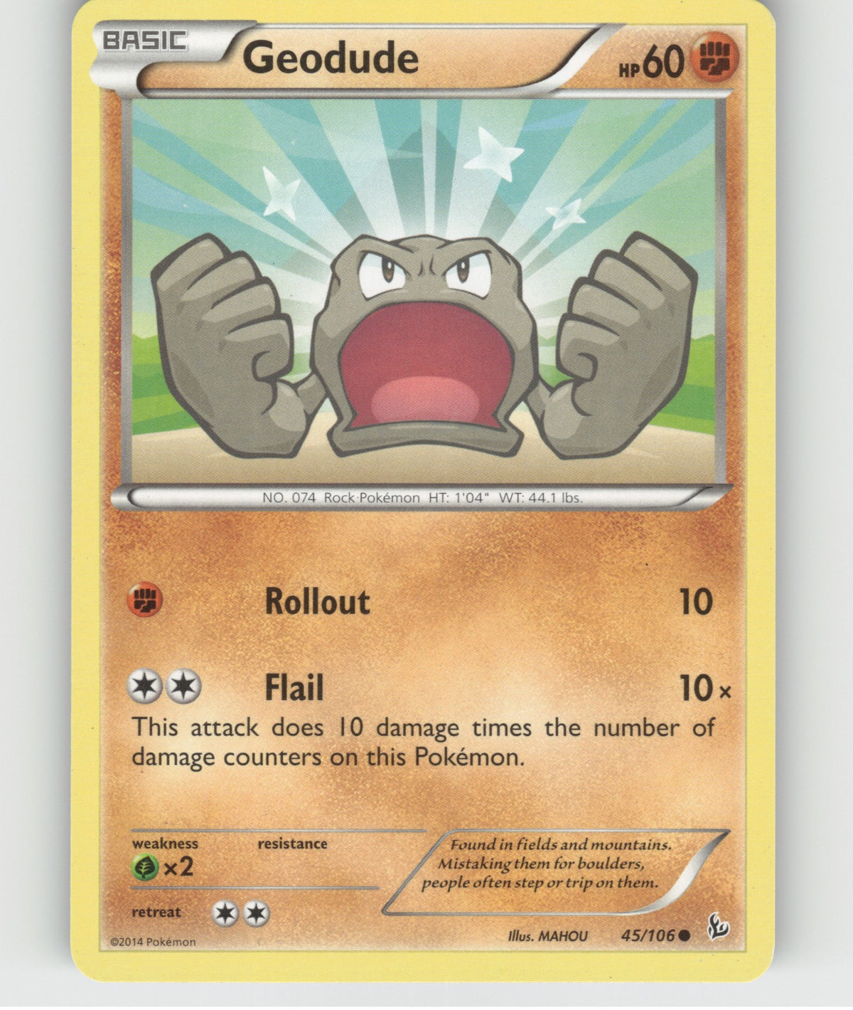 Geodude Common XY - Flashfire 45/106 NM