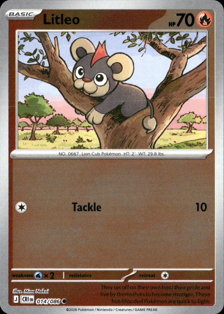 Litleo Reverse Holo Common ME04: Chaos Rising 014/086 NM