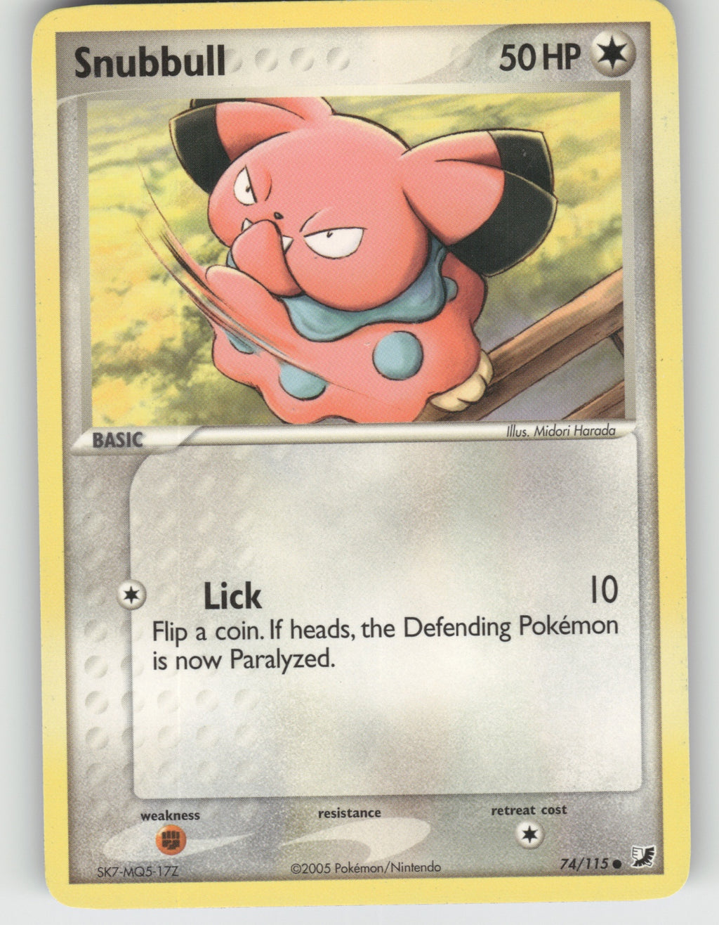 Snubbull Common EX Unseen Forces 74/115 NM