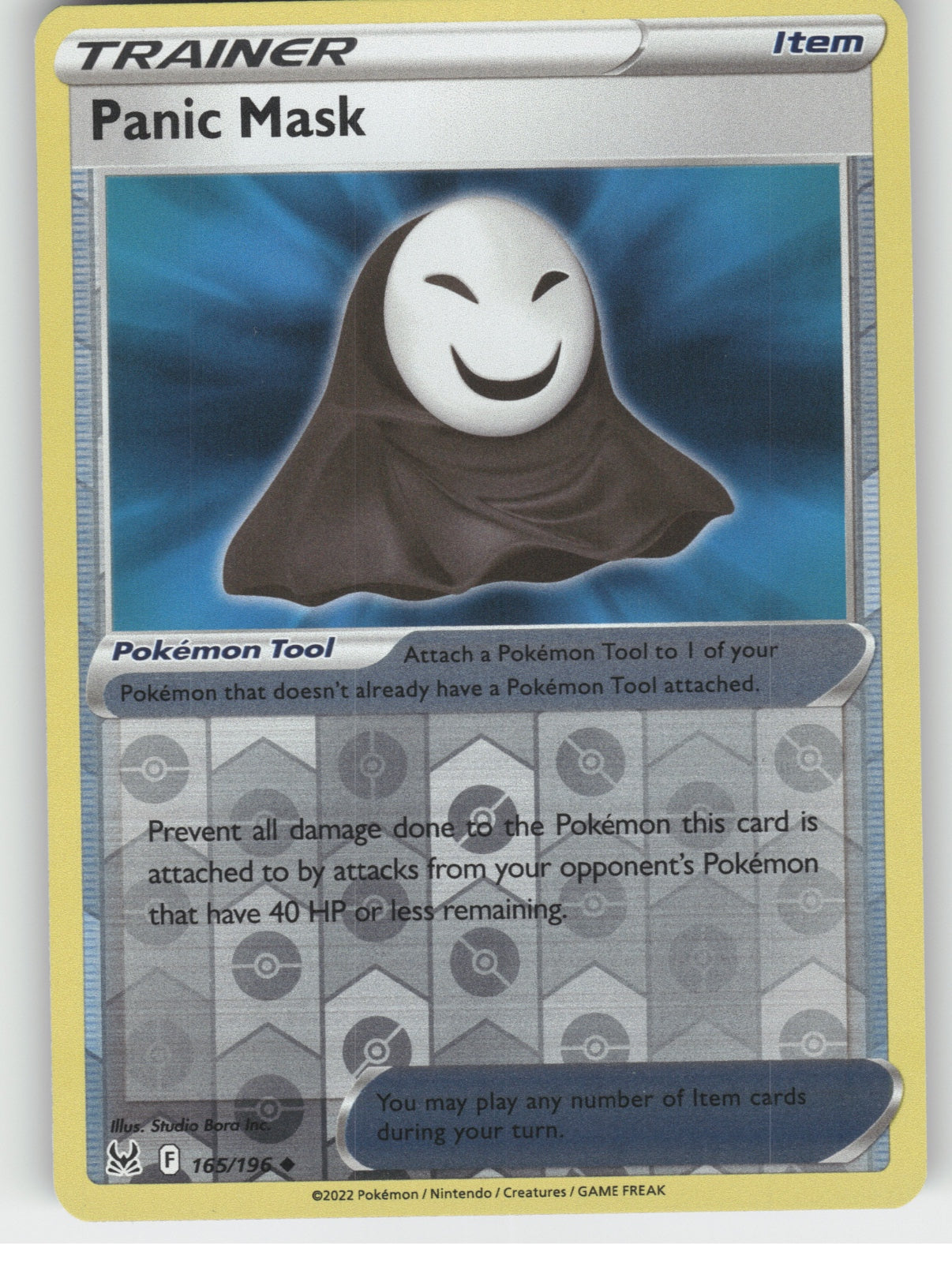 Panic Mask Reverse Holo Uncommon SWSH11: Lost Origin 165/196 NM