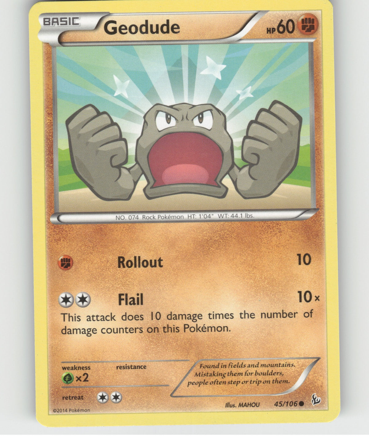 Geodude Common XY - Flashfire 45/106 NM