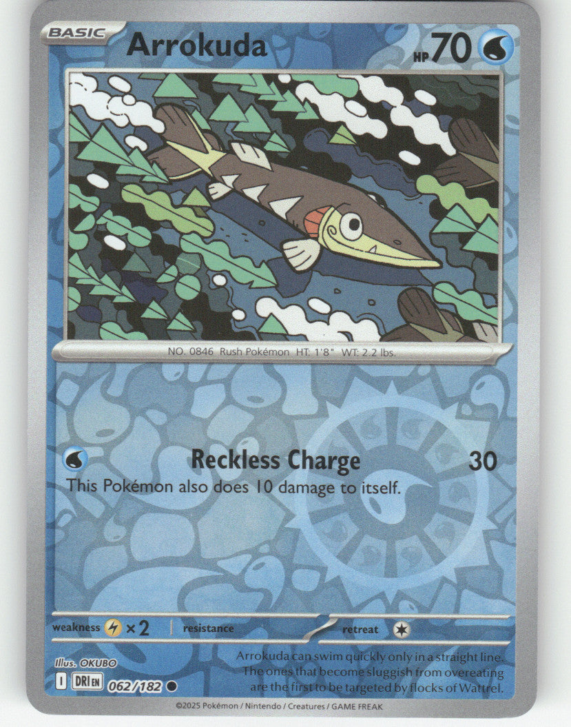 Arrokuda Reverse Holo Common SV10: Destined Rivals 062/182 NM