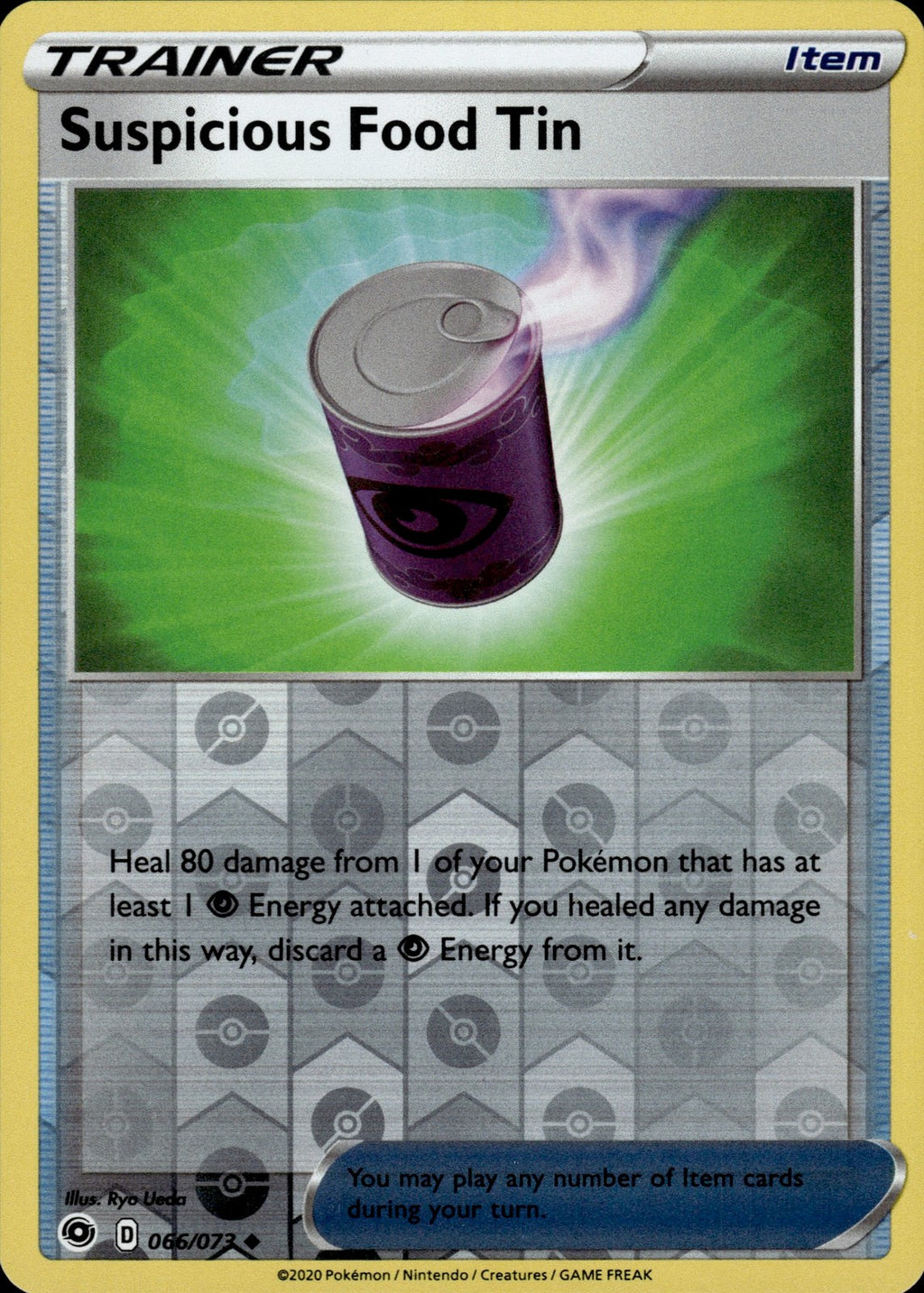 Suspicious Food Tin Reverse Holo Uncommon Champion's Path 66/73 NM