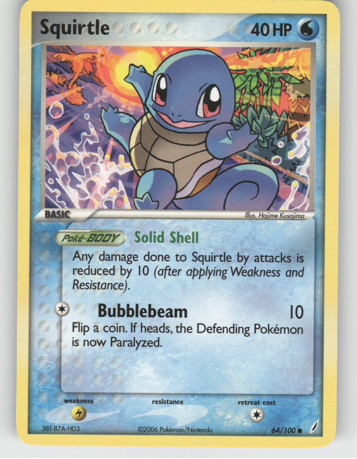 Squirtle - 064/100 Common EX Crystal Guardians 64/100 NM