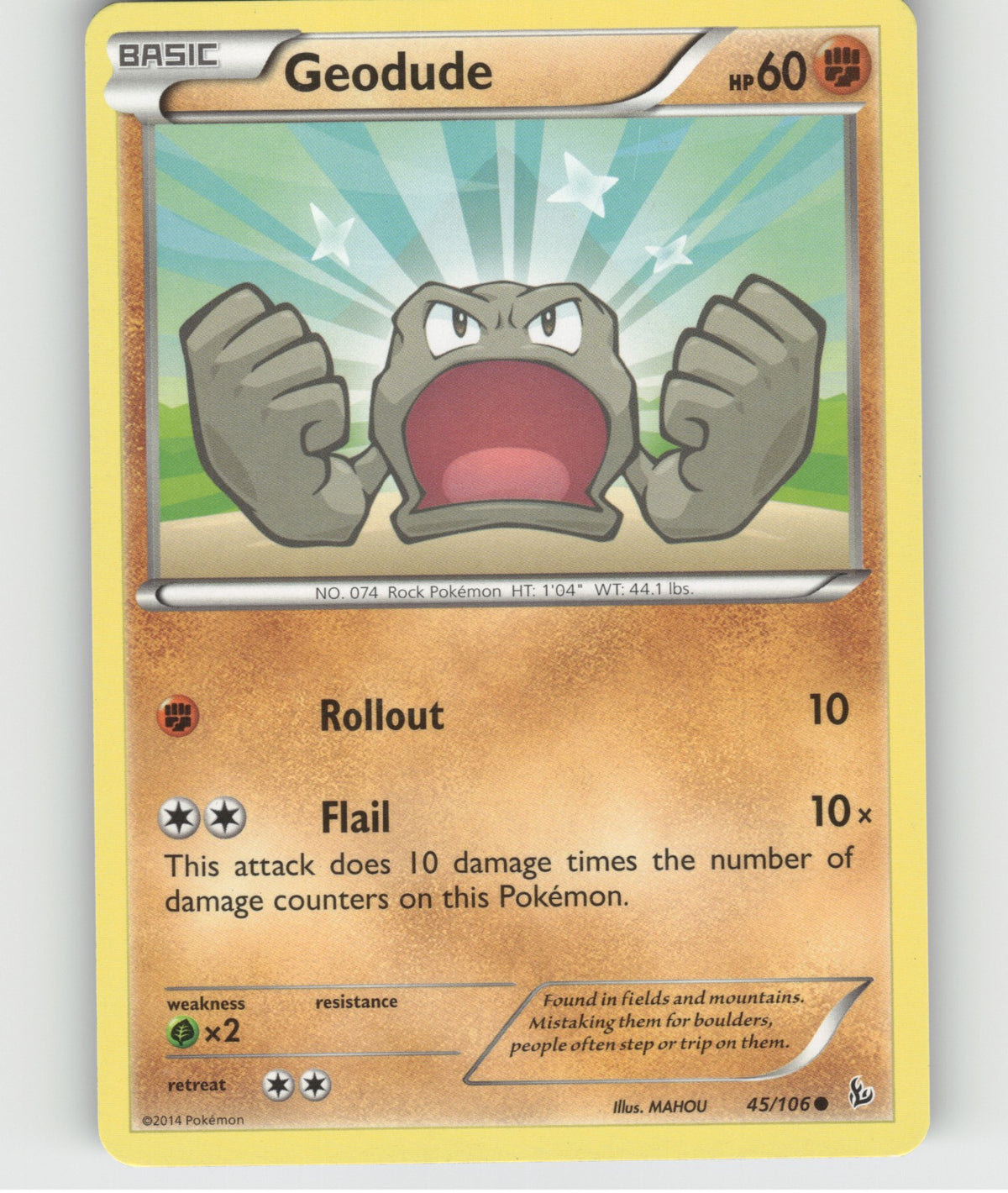 Geodude Common XY - Flashfire 45/106 NM