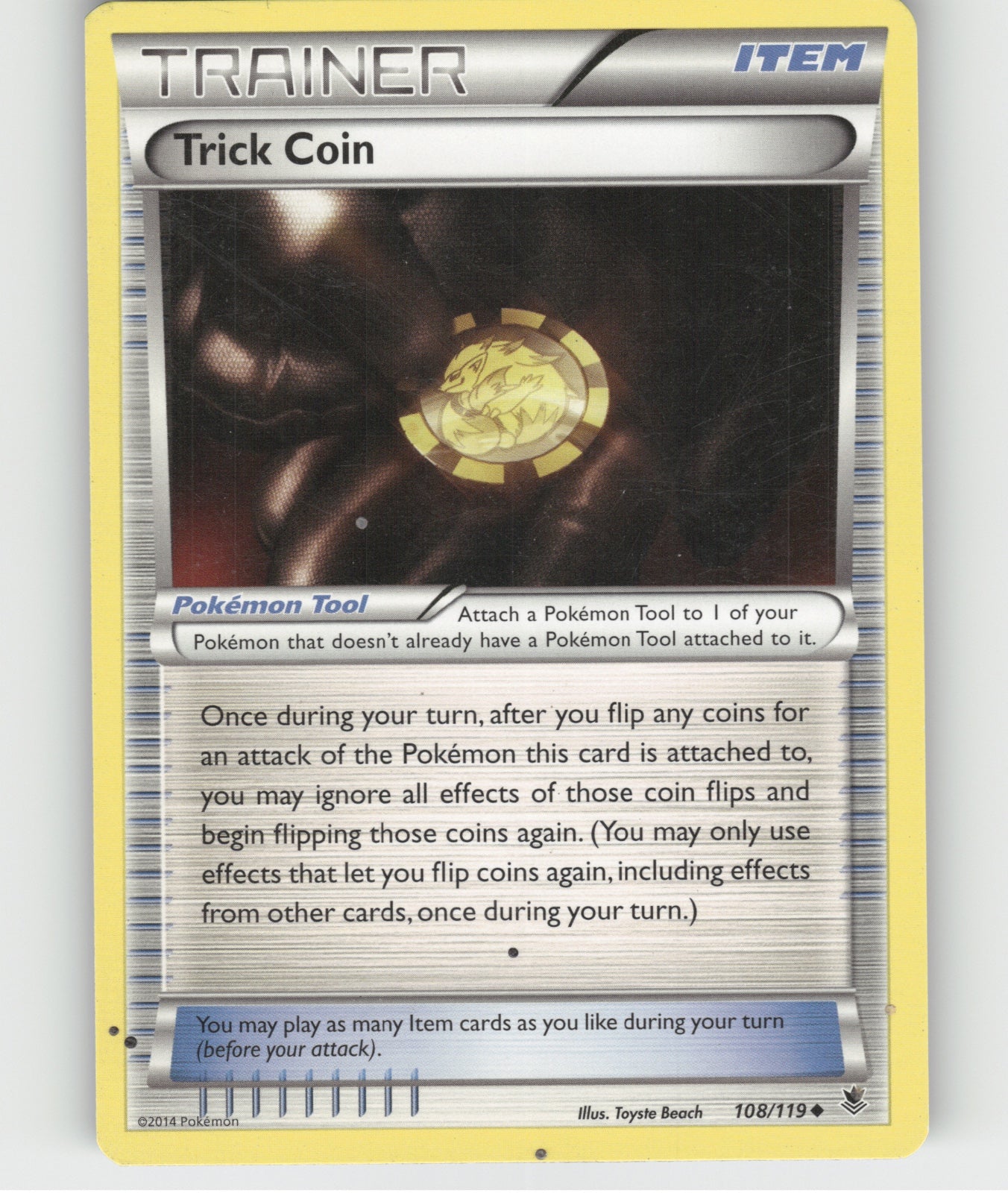 Trick Coin Uncommon XY - Phantom Forces 108/119 NM