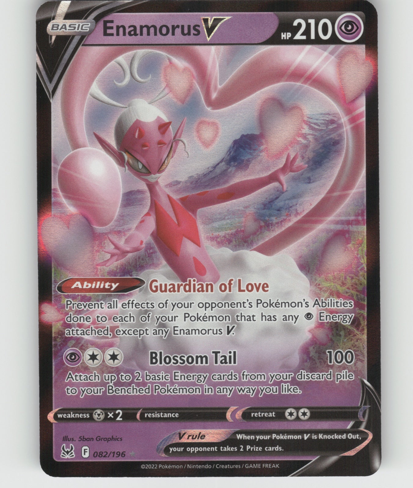 Enamorus V Holo Ultra Rare SWSH11: Lost Origin 082/196 NM