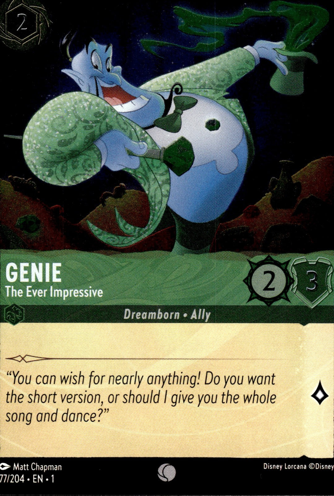 Genie - The Ever Impressive Cold Foil Common The First Chapter 77/204 NM