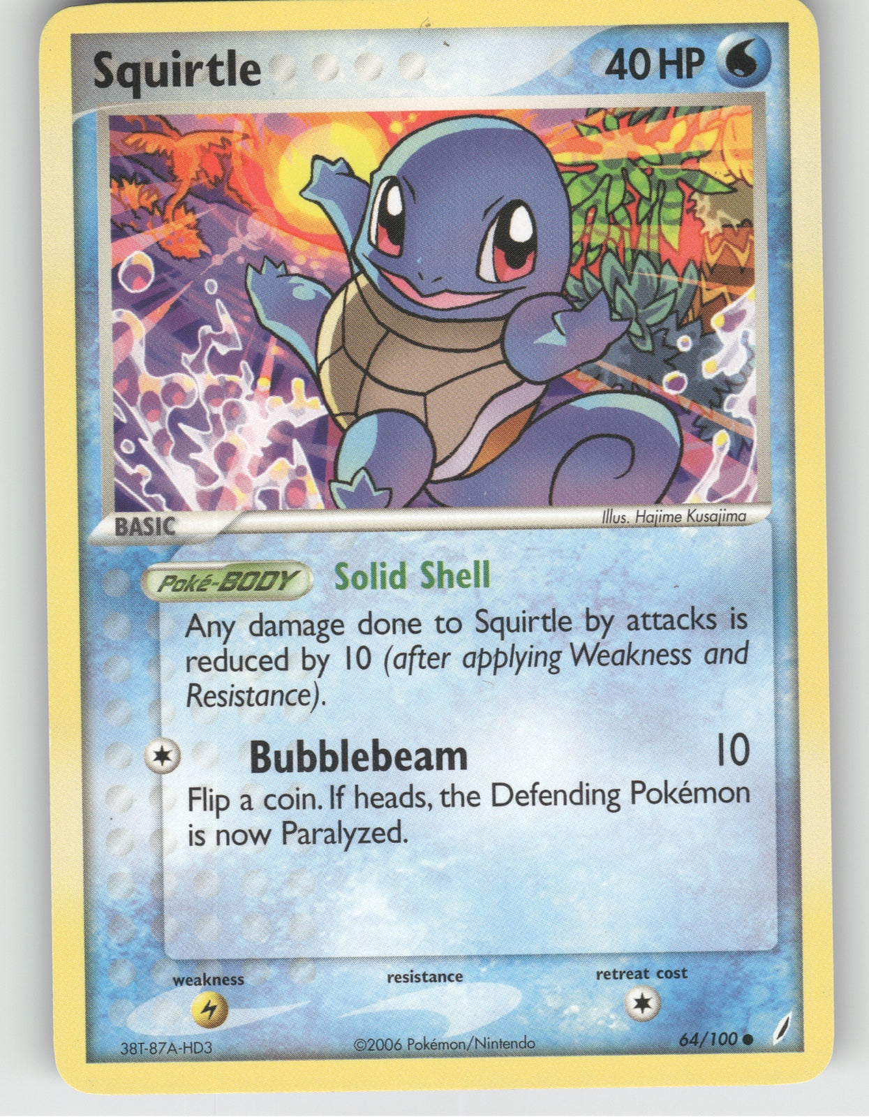 Squirtle - 064/100 Common EX Crystal Guardians 64/100 NM