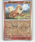 Growlithe Reverse Holo Common SV: Scarlet & Violet 151 058/165 NM