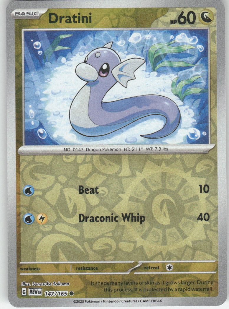 Dratini Reverse Holo Common SV: Scarlet & Violet 151 147/165 NM