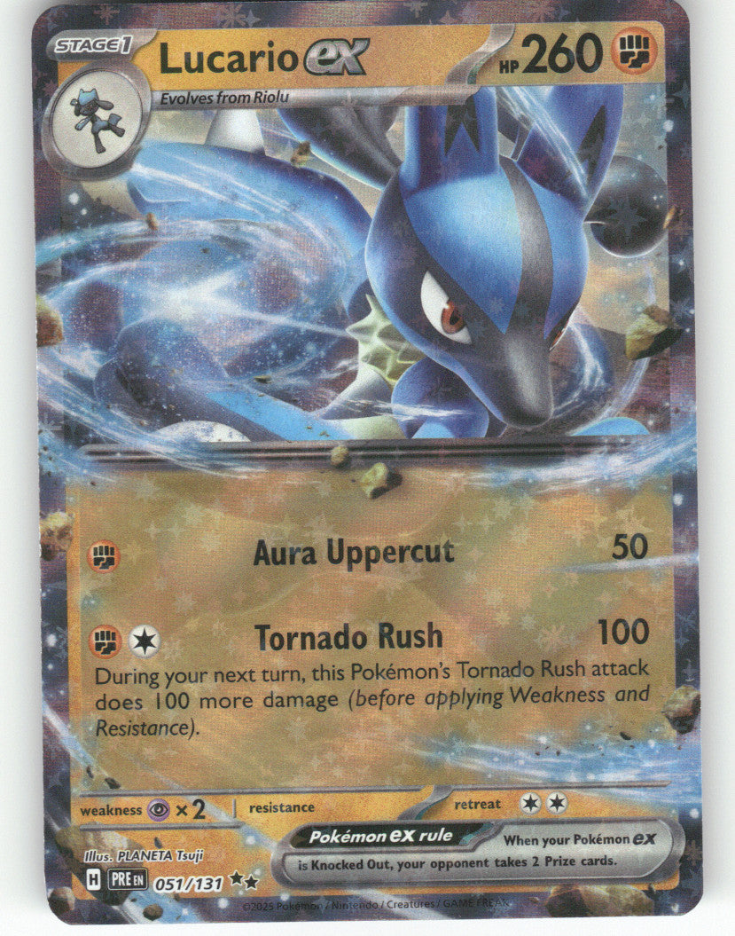 Lucario ex Holo Double Rare SV: Prismatic Evolutions 051/131 NM