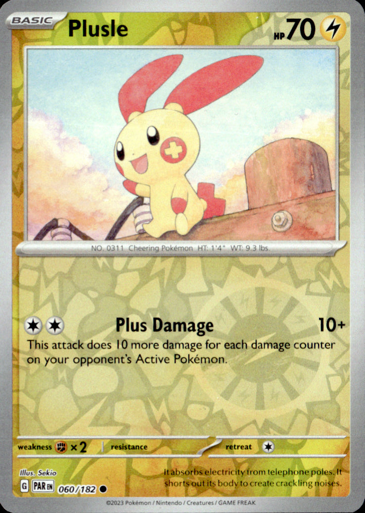 Plusle Reverse Holo Common SV04: Paradox Rift 060/182 NM
