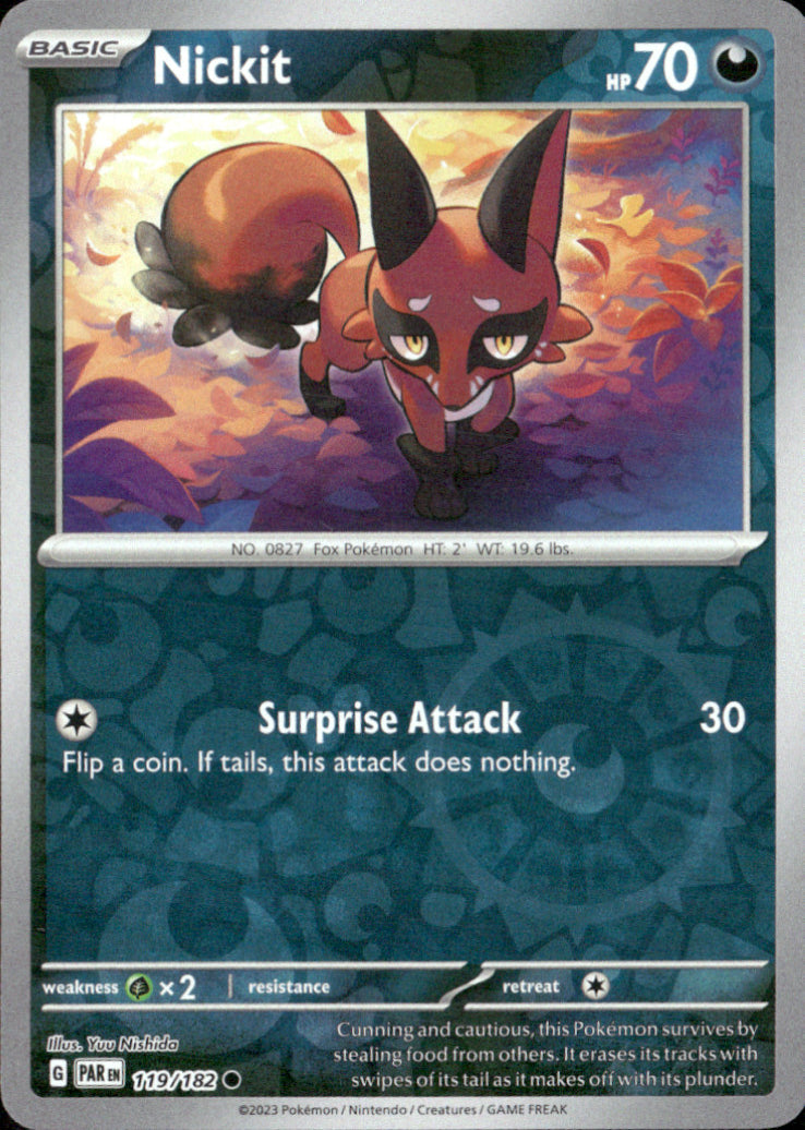Nickit Reverse Holo Common SV04: Paradox Rift 119/182 NM