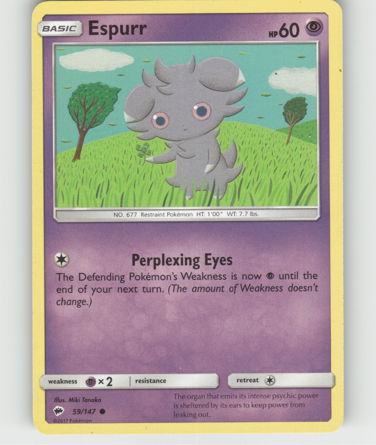 Espurr Common SM - Burning Shadows 59/147 NM