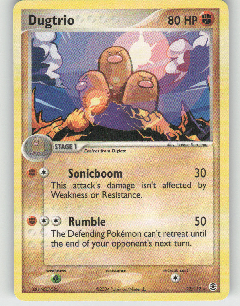 Dugtrio Rare FireRed & LeafGreen 22/112 NM