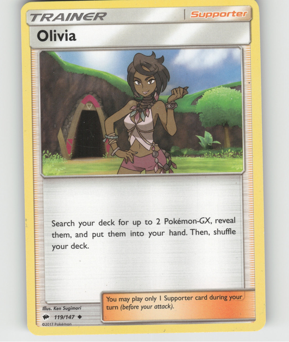 Olivia Uncommon SM - Burning Shadows 119/147 NM