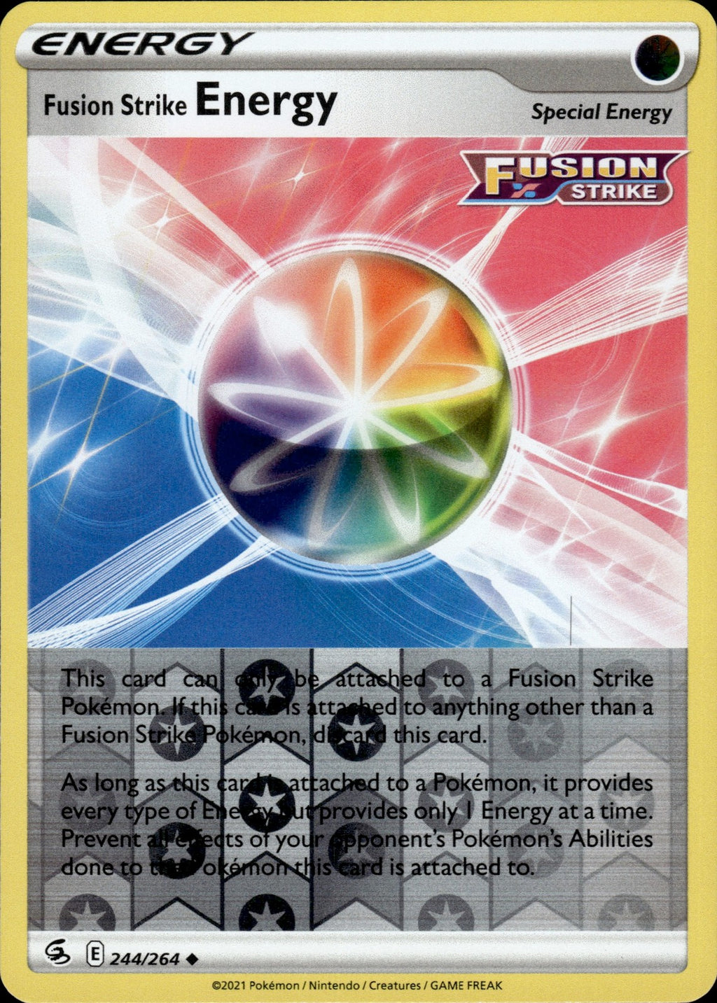 Fusion Strike Energy Reverse Holo Uncommon SWSH08: Fusion Strike 244/264 NM