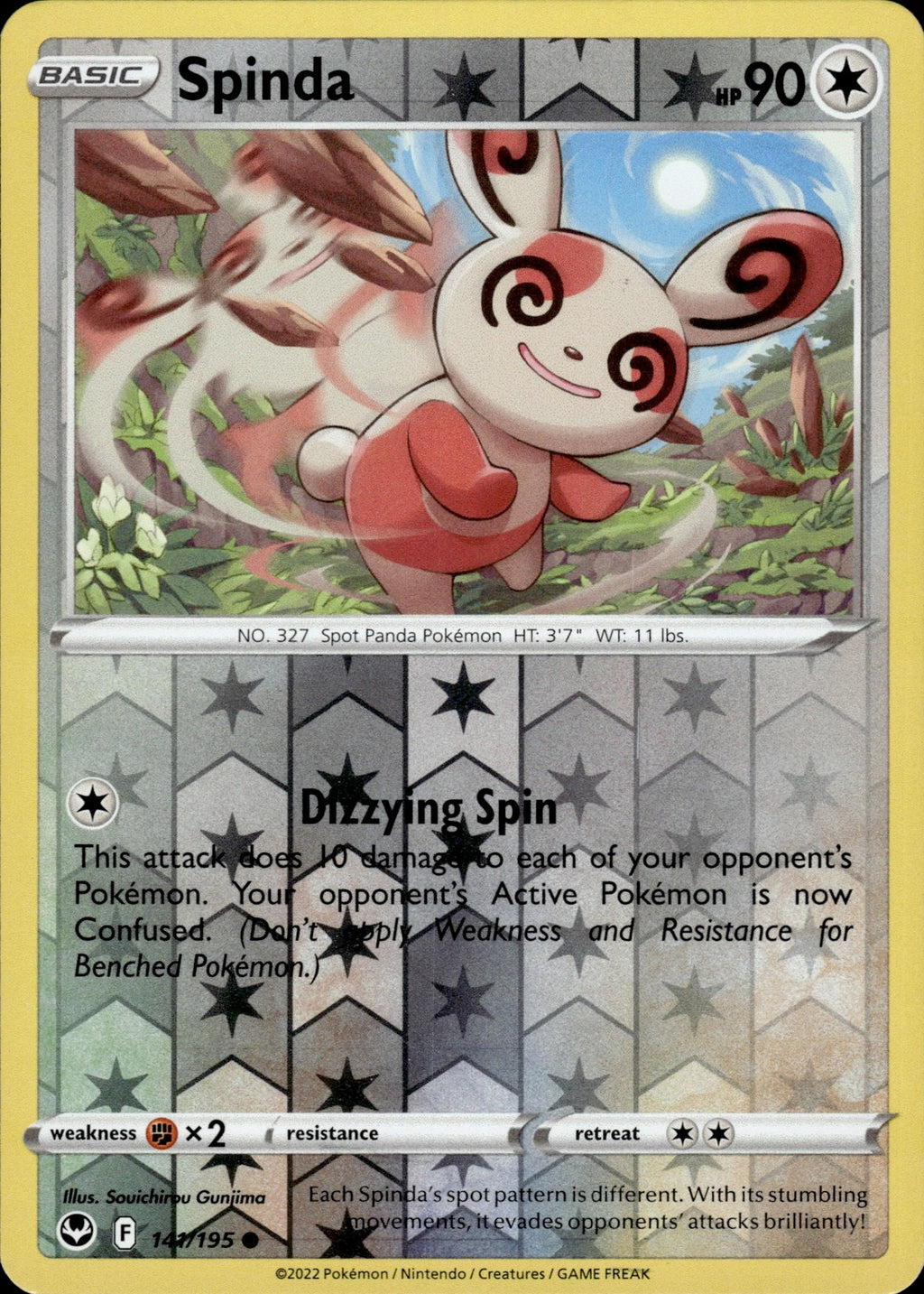 Spinda Reverse Holo Common SWSH12: Silver Tempest 141/195 NM