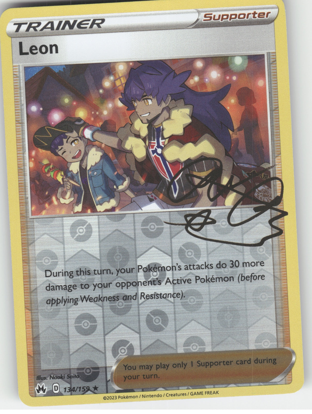 Leon Reverse Holo Holo Rare SWSH: Crown Zenith 134/159 NM