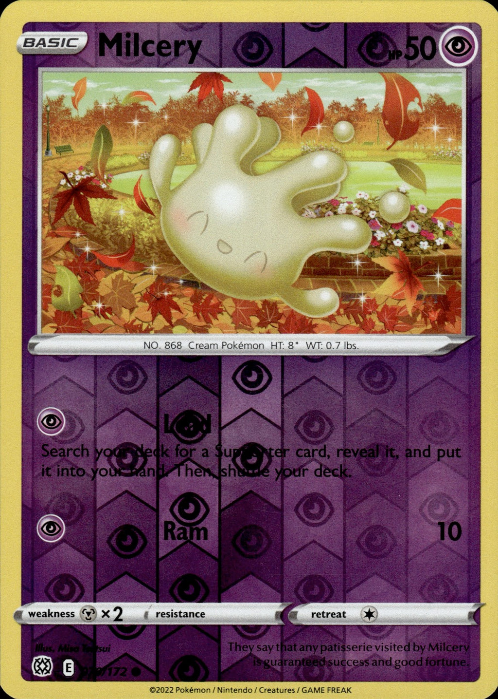 Milcery Reverse Holo Common SWSH09: Brilliant Stars 070/172 NM