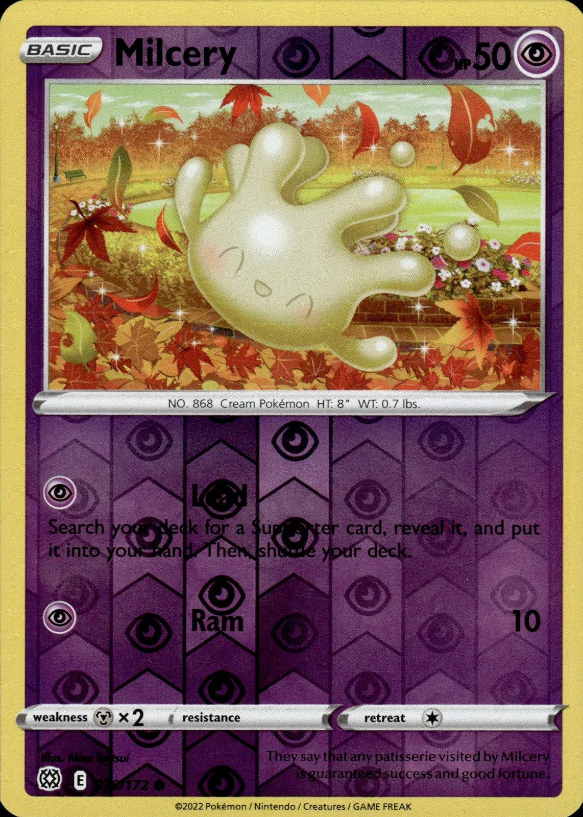 Milcery Reverse Holo Common SWSH09: Brilliant Stars 070/172 NM