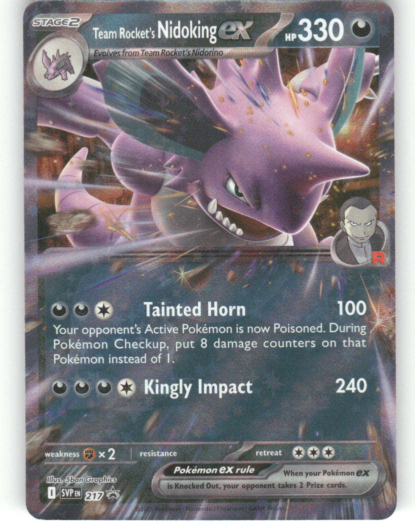 Team Rocket's Nidoking ex Holo Promo SV: Scarlet & Violet Promo Cards 217 NM