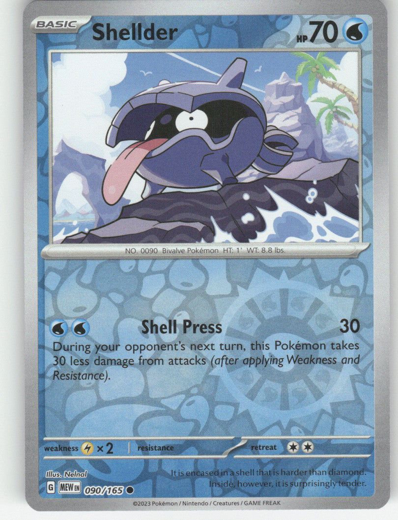 Shellder Reverse Holo Common SV: Scarlet & Violet 151 090/165 NM