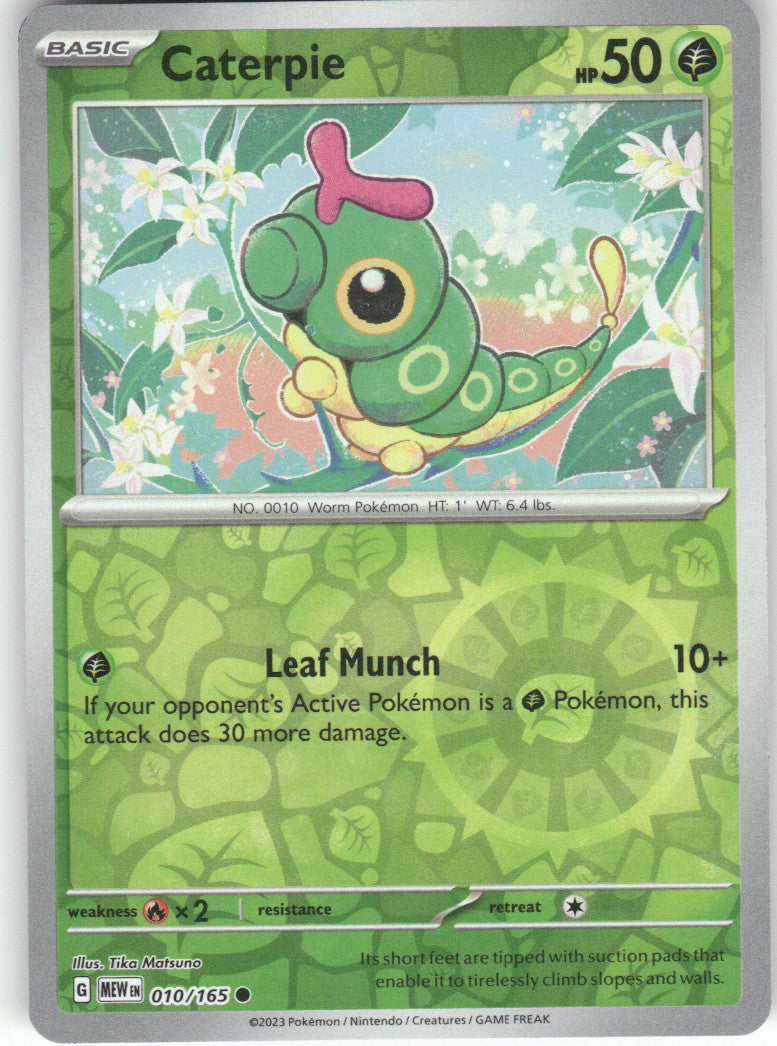 Caterpie Reverse Holo Common SV: Scarlet & Violet 151 010/165 NM
