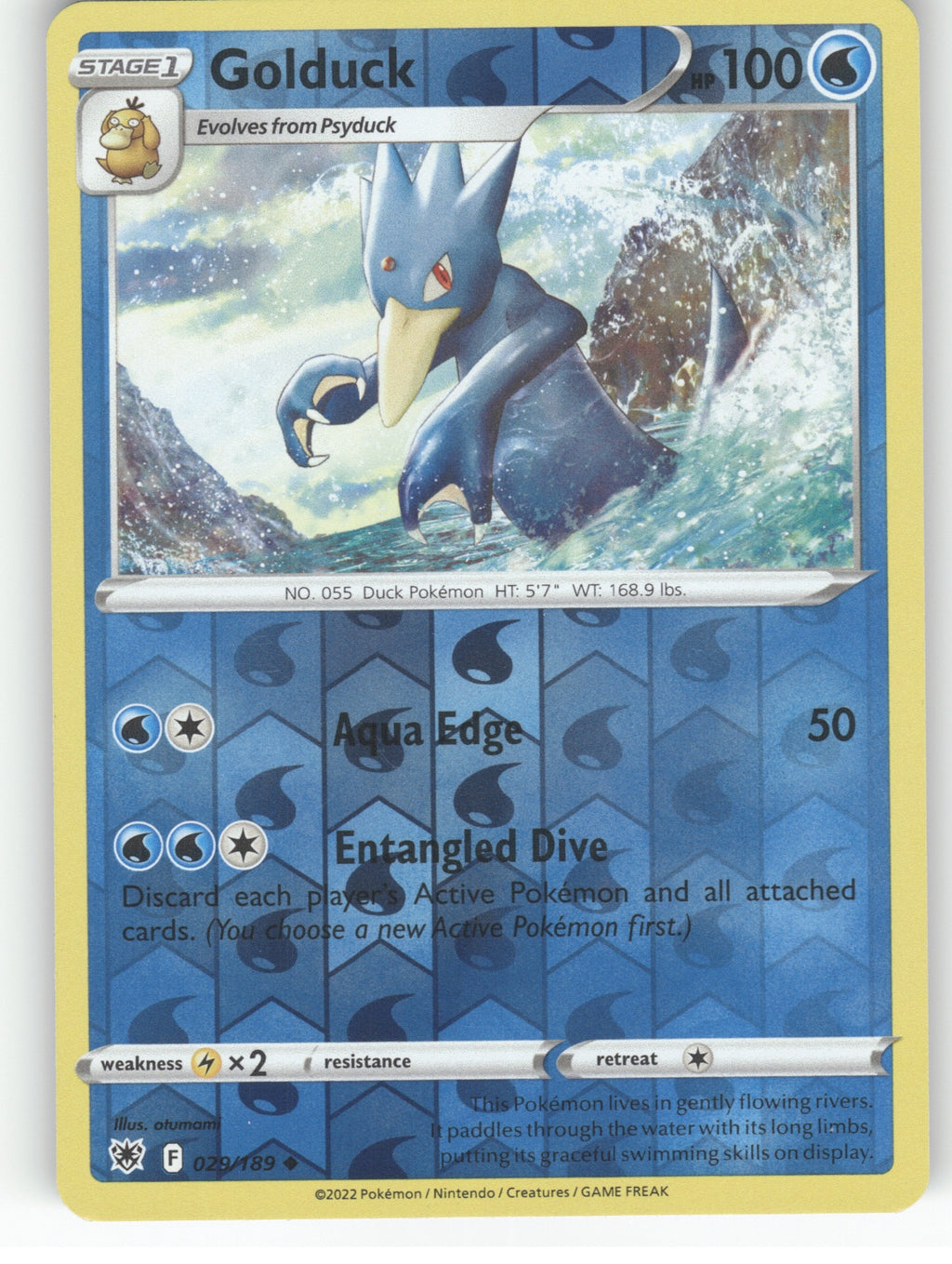 Golduck Reverse Holo Uncommon SWSH10: Astral Radiance 029/189 NM