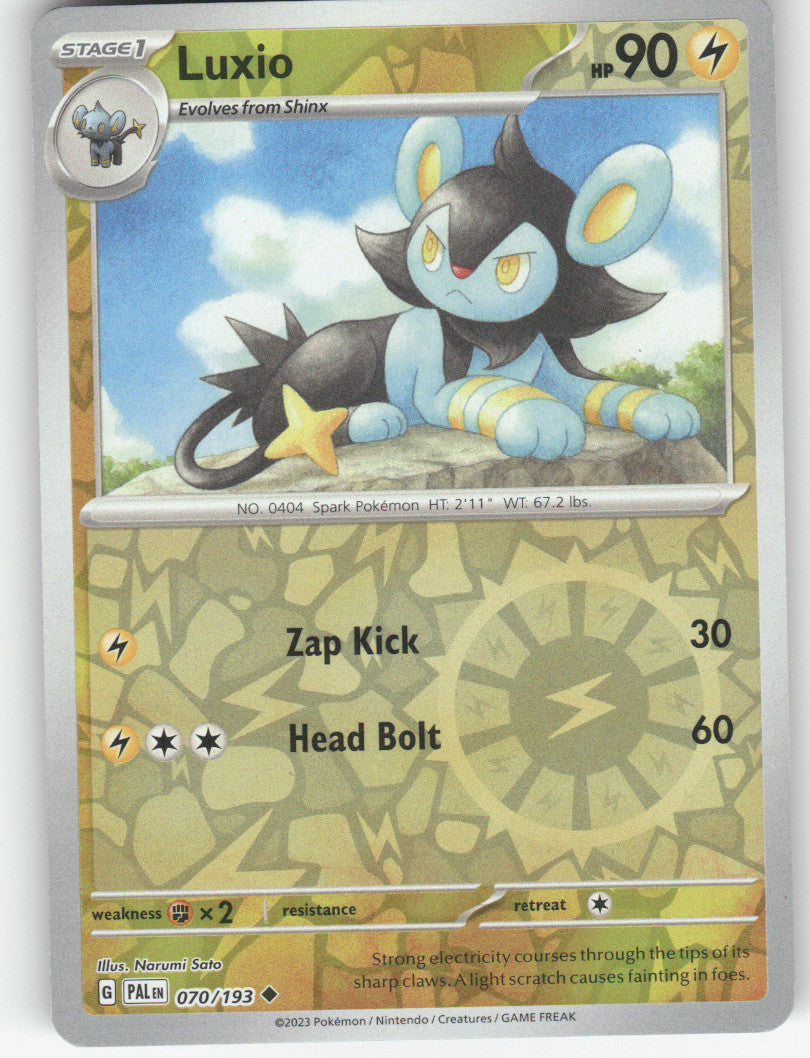 Luxio Reverse Holo Uncommon SV02: Paldea Evolved 070/193 NM