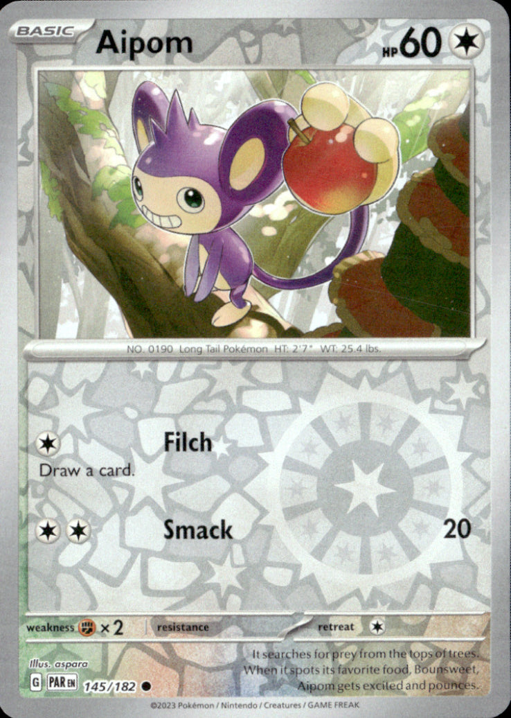 Aipom Reverse Holo Common SV04: Paradox Rift 145/182 NM