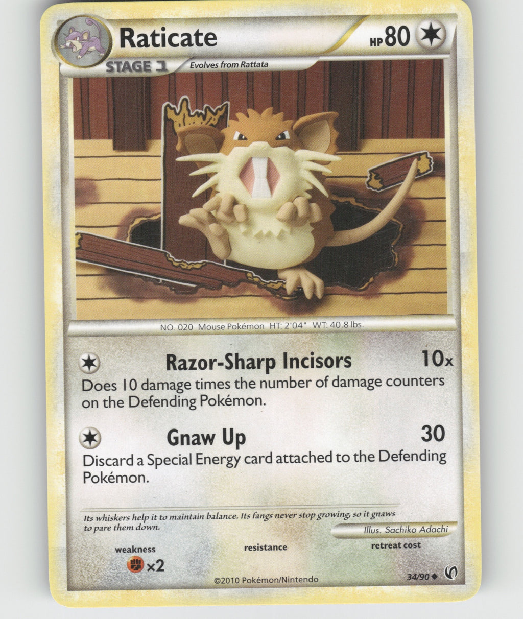 Raticate Uncommon Base Set 2 058/130 NM