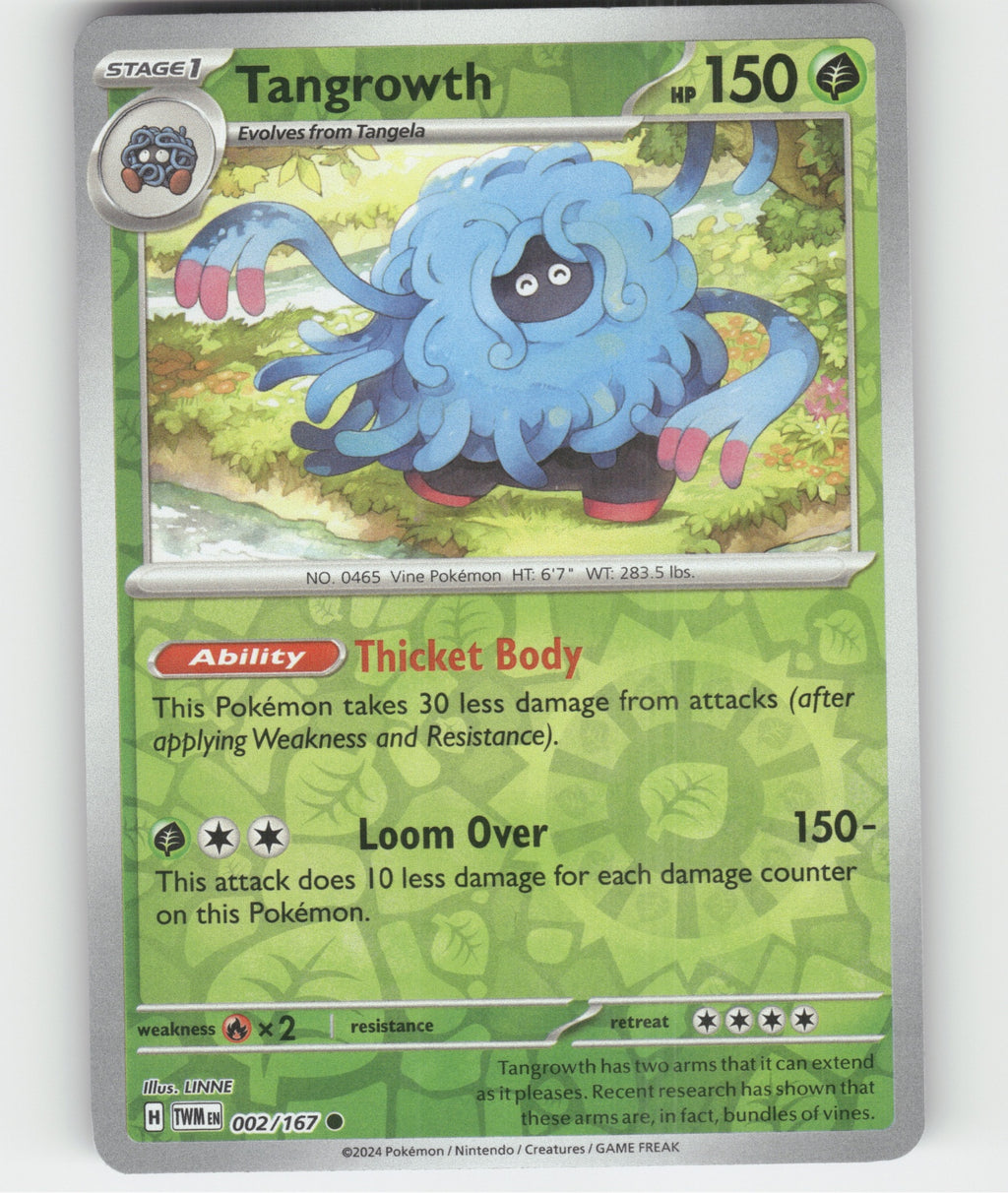 Tangrowth Rare SM - Lost Thunder 2/214 NM