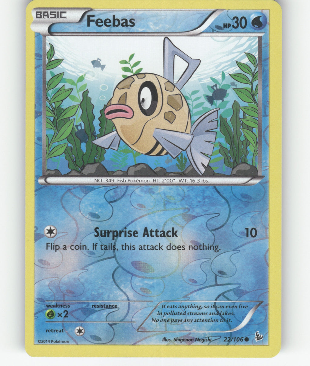 Feebas Reverse Holo Common XY - Flashfire 22/106 LP