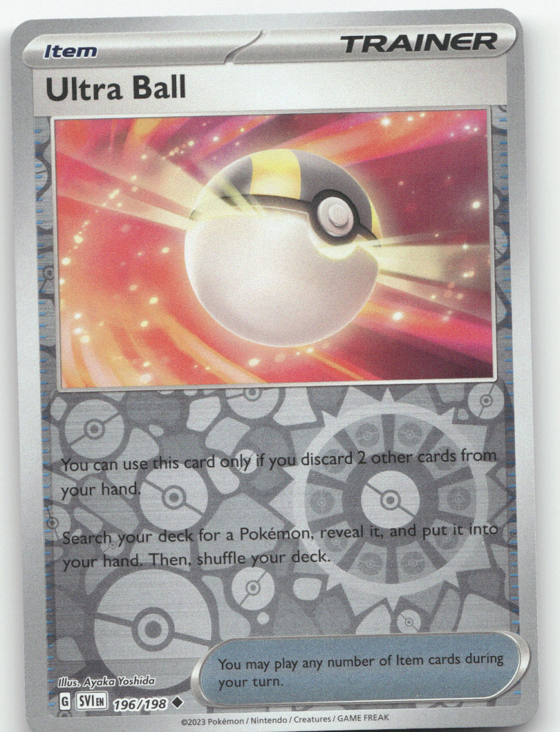 Ultra Ball Reverse Holo Uncommon SV01: Scarlet & Violet Base Set 196/198 NM