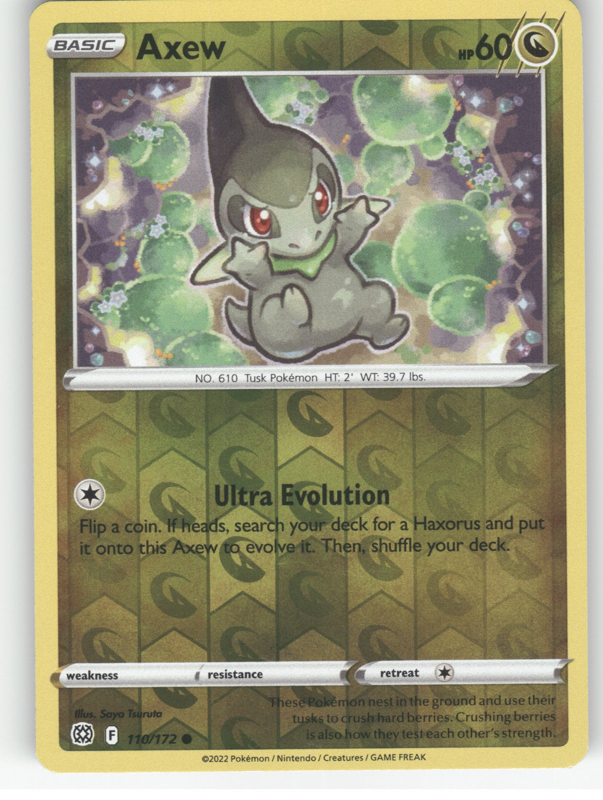 Axew Reverse Holo Common SWSH09: Brilliant Stars 110/172 NM