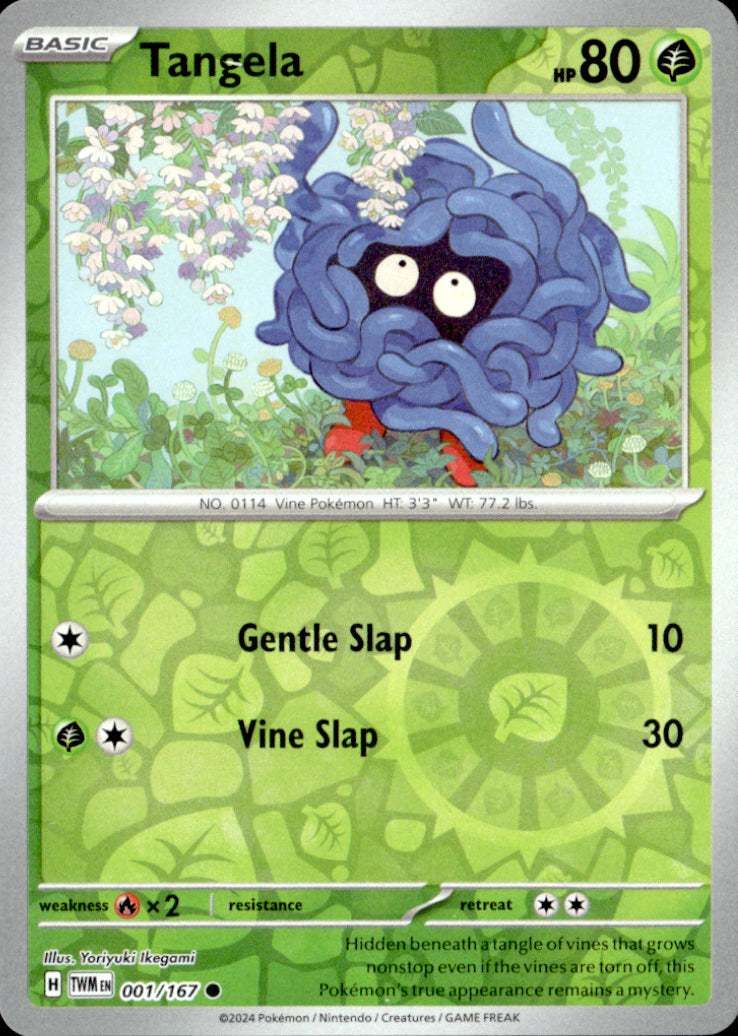 Tangela Reverse Holo Common SV06: Twilight Masquerade 001/167 NM