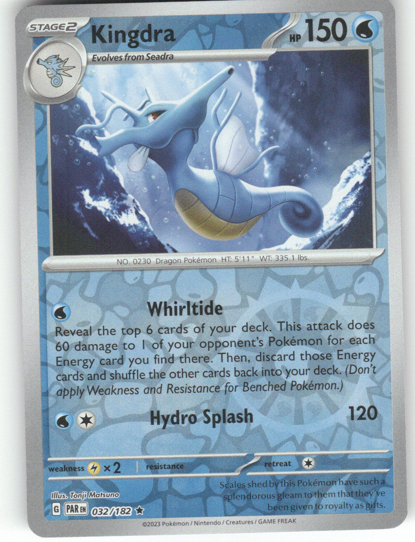 Kingdra Reverse Holo Rare SV04: Paradox Rift 032/182 NM