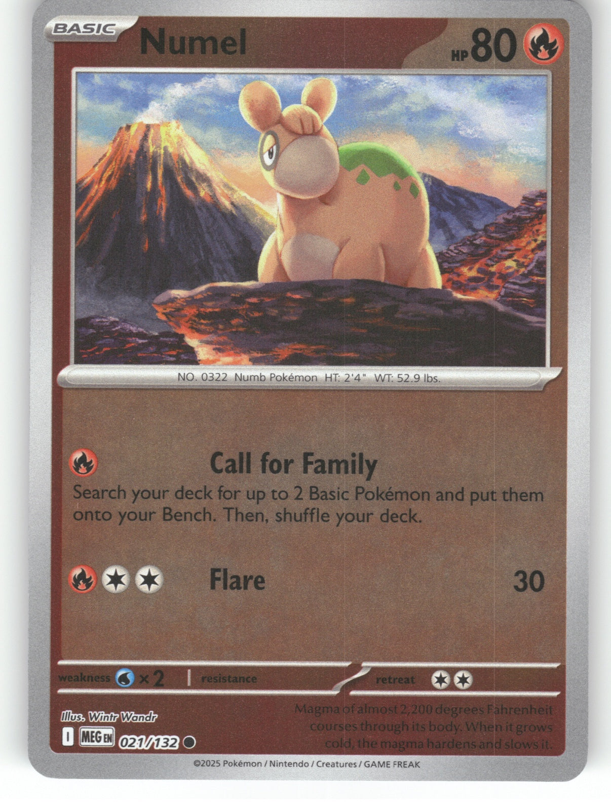 Numel Reverse Holo Common ME01: Mega Evolution 021/132 NM