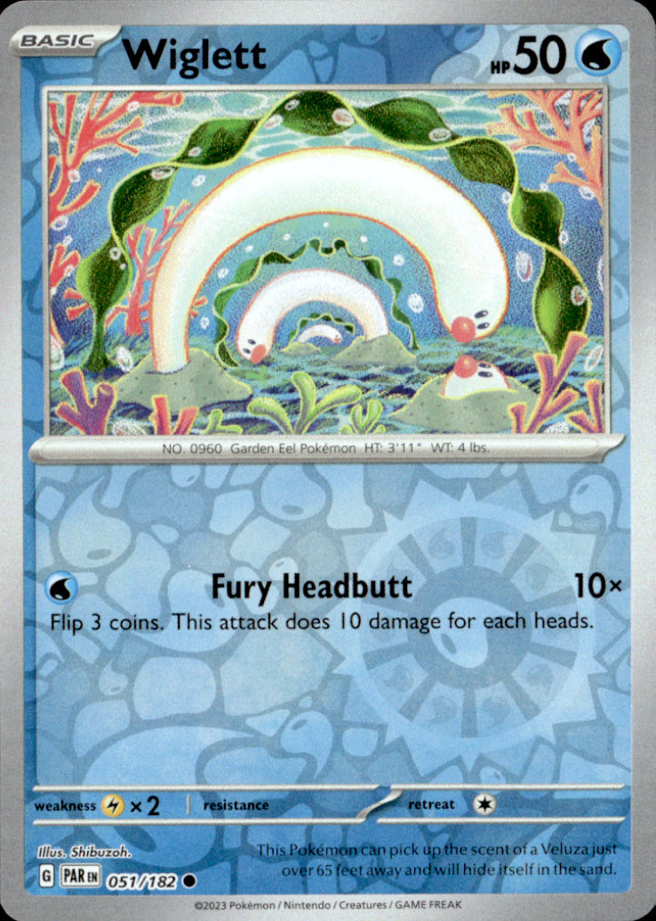 Wiglett Reverse Holo Common SV04: Paradox Rift 051/182 NM