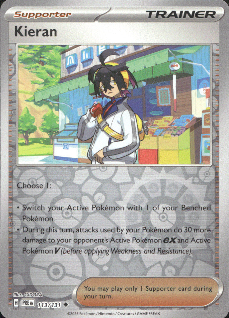 Kieran - Reverse Holo Uncommon SV: Prismatic Evolutions 113/131 NM